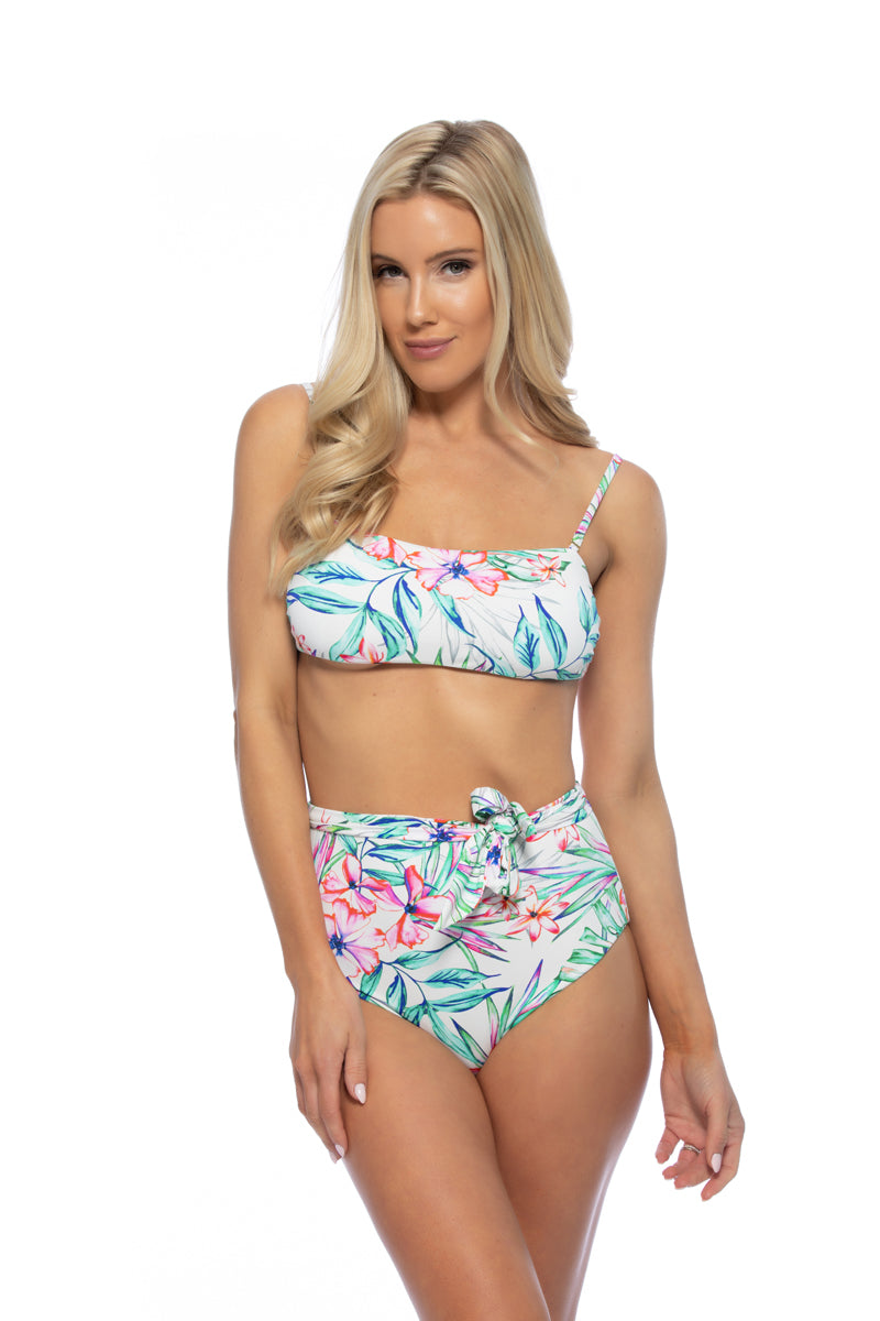 TROPICAL BANDEAU BIKINI SET