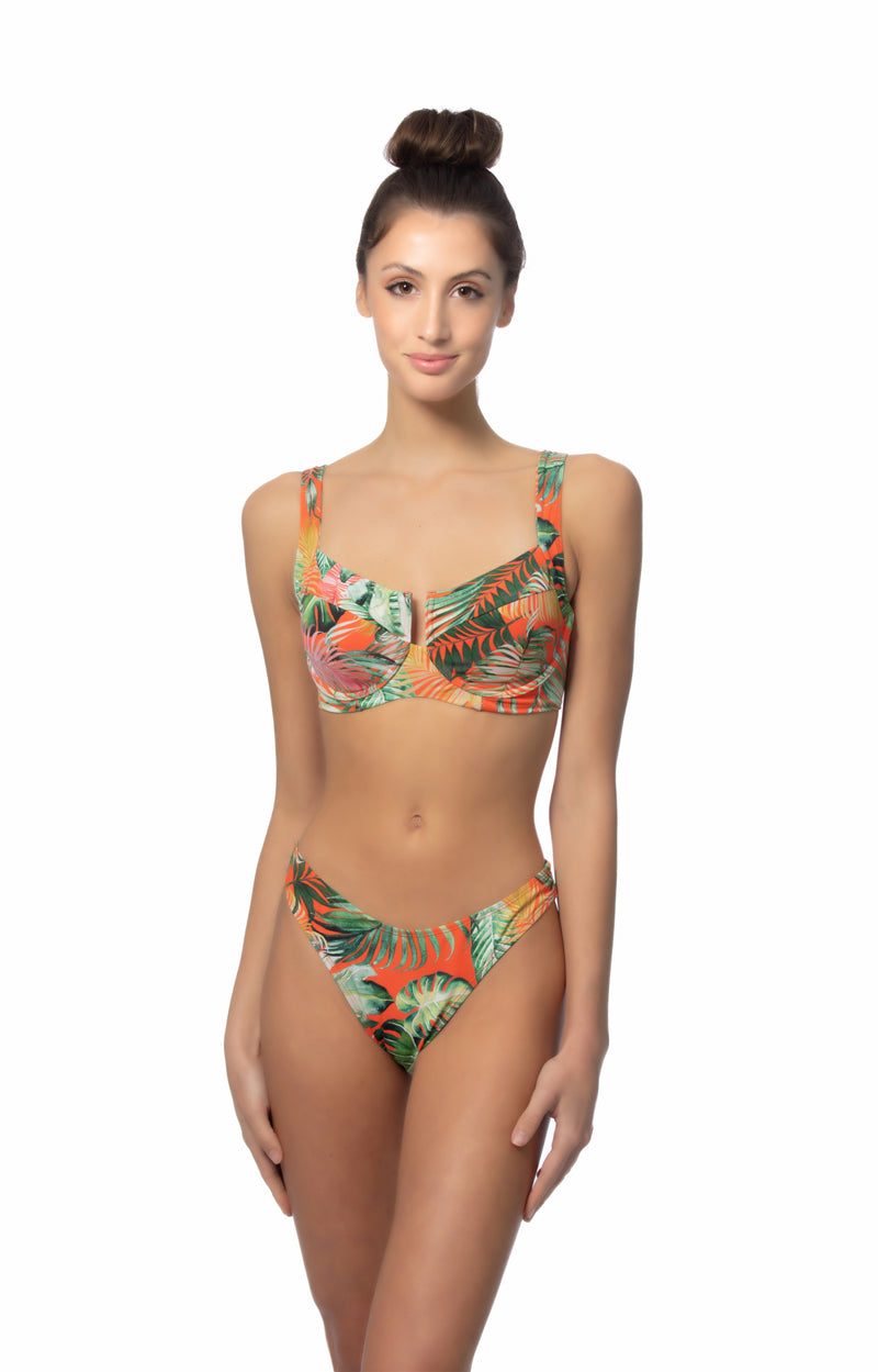 TROPICAL UNDERWIRE TOP BIKINI SET