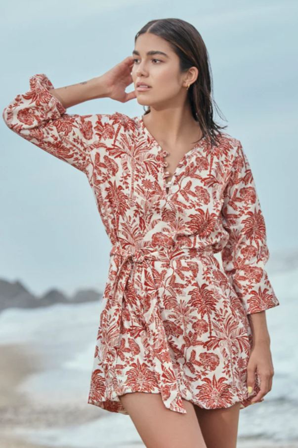 PHAX TROPICAL BEACH DRESS WITH BELT TIE
